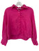 Zara Size S Hot pink Linen Button Down Boxy Crop Top Hot pink / S