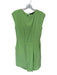 Tibi Size 0 Lime Green Silk Sleeveless Mini Pleat Detail Back Detail Dress Lime Green / 0