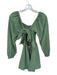 FP Beach Size XS Seafoam Green Cotton Long Sleeve Mini Open Back Back Tie Dress Seafoam Green / XS