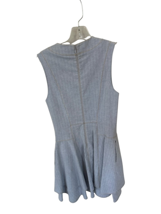 Derek Lam 10 Crosby Size 0 Light Blue Cotton Denim Sleeveless Layered Mini Dress Light Blue / 0