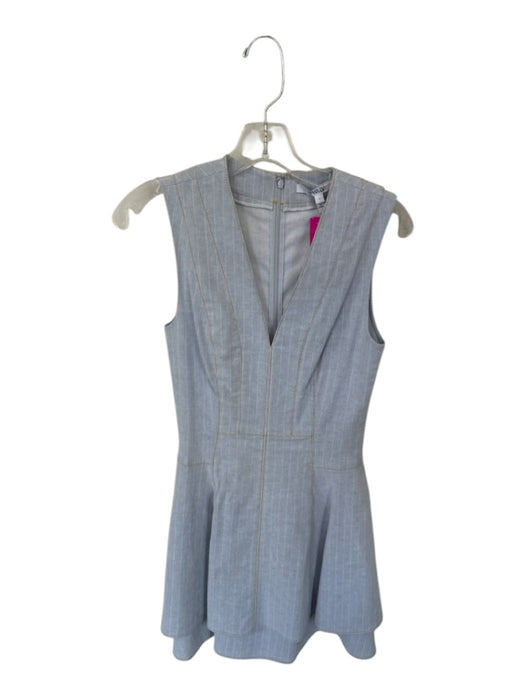 Derek Lam 10 Crosby Size 0 Light Blue Cotton Denim Sleeveless Layered Mini Dress Light Blue / 0