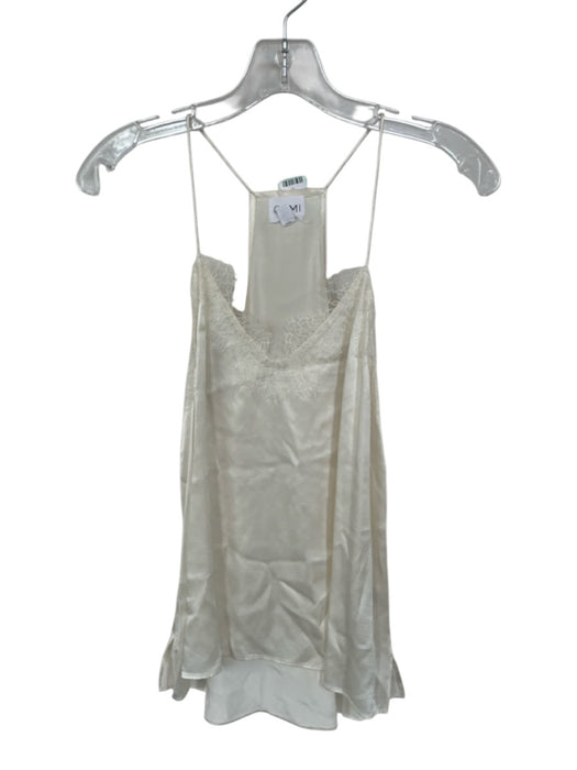 Cami NYC Size XS White Silk Lace Spaghetti Strap Camisole White / XS