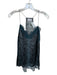 Cami NYC Size XS Blue & Black Silk Lace Spaghetti Strap Reptile print Camisole Blue & Black / XS