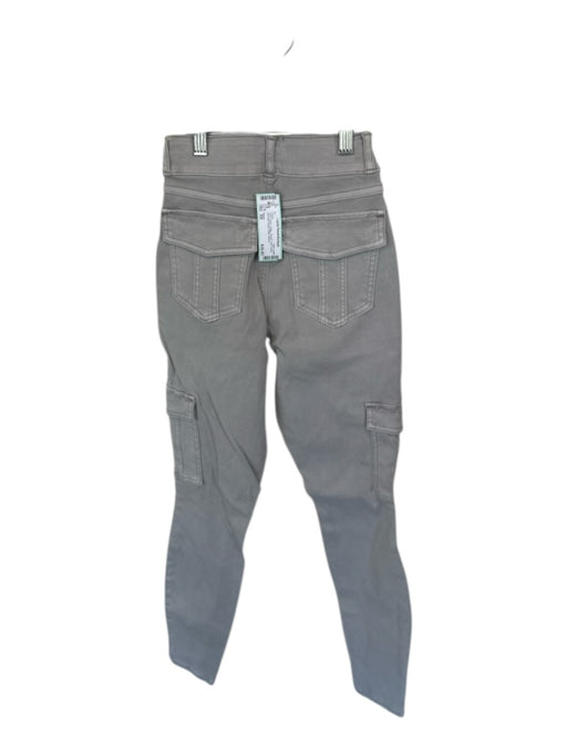 Spanx Size XS Gray Cotton Stretch Twill Cargo Garment Dyed Fitted Pants Gray / XS