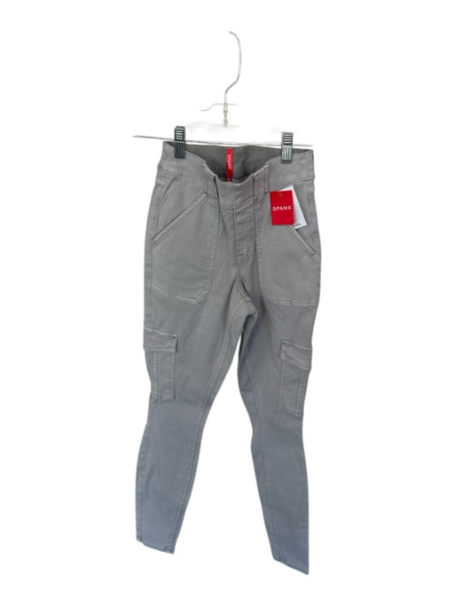 Spanx Size XS Gray Cotton Stretch Twill Cargo Garment Dyed Fitted Pants Gray / XS