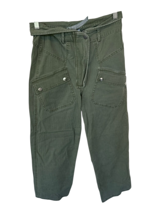 Marissa Webb Size 2 Green Cotton Fold Over Waist Pocket detail Zip Fly Pants Green / 2