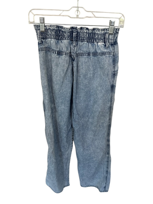 Mother Size 25 Light Wash Cotton Paperbag Waist Acid Wash Straight Leg Pants Light Wash / 25