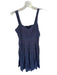 Maeve Size 4 Indigo Cotton Tiered Sweetheart Neckline Straps Midi Dress Indigo / 4