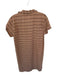 Pact Size M Tan & brown Organic Cotton Stripe V Neck T Shirt Dress Midi Dress Tan & brown / M