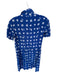 Equipment Femme Size XS Royal Blue & White Silk Short Sleeve Graphic Dress Royal Blue & White / XS