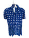 Equipment Femme Size XS Royal Blue & White Silk Short Sleeve Graphic Dress Royal Blue & White / XS