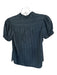 Marc Jacobs Size 0 Dark Gray Silk Stripe Short Sleeve Button Up Top Dark Gray / 0