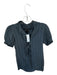 Marc Jacobs Size 0 Dark Gray Silk Stripe Short Sleeve Button Up Top Dark Gray / 0