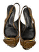 Burberry Shoe Size 35.5 Brown & Tan Leather & Canvas Buckle Round Toe Flats Brown & Tan / 35.5