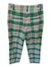 Tibi Size 0 Green & Orange Polyester Blend High Waist Plaid Wide Leg Pants Green & Orange / 0