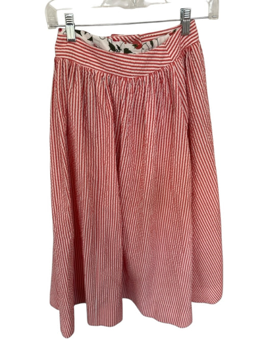 Maeve Size 0 Red & green Cotton Blend Striped Tomatos Maxi Skirt Red & green / 0