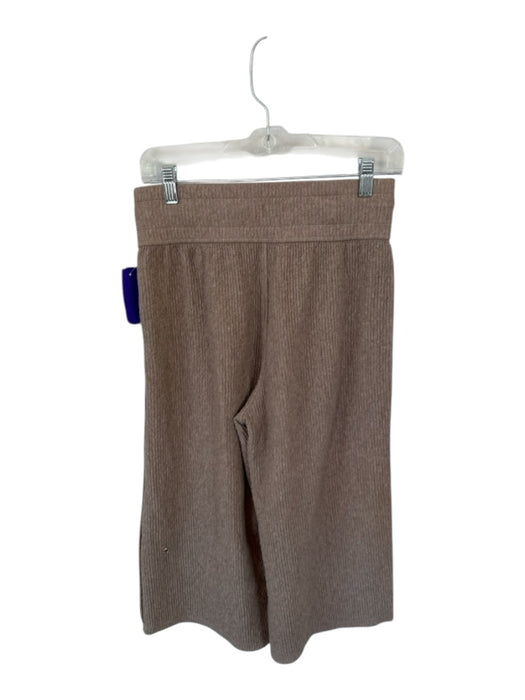 Lululemon Size 4 Taupe Cotton Blend Drawstring Textured Wide Leg Athletic Pants Taupe / 4