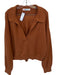 FP Beach Size S Rust Cotton Blend High Waist Textured Collar Short Set Rust / S