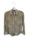 J. McLaughlin Size S Taupe & Tan Silk Long Sleeve Snake Skin Print Top Taupe & Tan / S