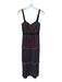Saylor Size XS Black & Multi Polyester Blend Sleeveless Ribbed Metallic Dress Black & Multi / XS