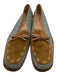 Salvatore Ferragamo Shoe Size 10.5 Brown & Blue Suede Leather Accent Bow Loafers Brown & Blue / 10.5