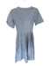 COS Size 2 Blue & White Cotton Short Cuff Sleeve Striped Maxi Back Zip Dress Blue & White / 2