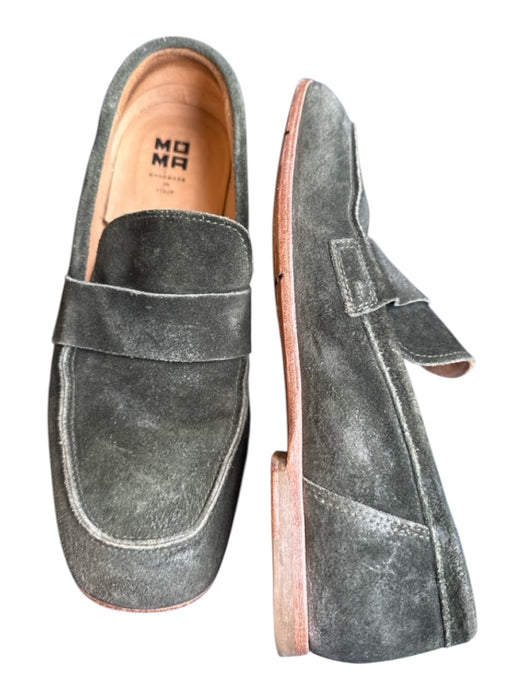 Moma Shoe Size 37 Dark Green Suede Square Toe Loafers Dark Green / 37