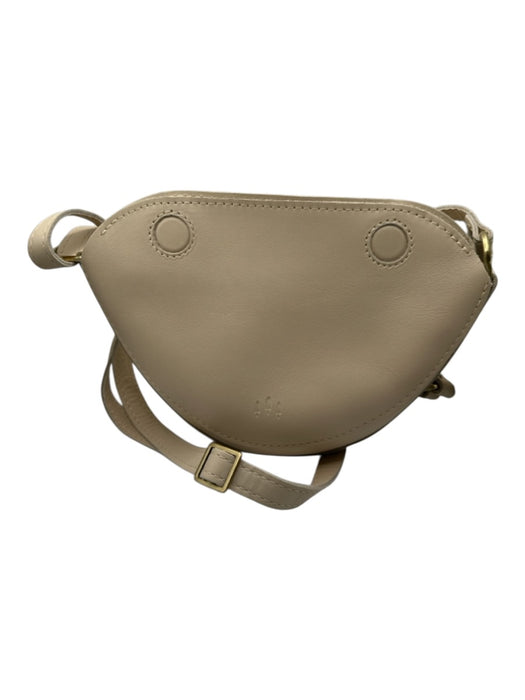 Portland Leather Cream Leather Magnetic Closure Half Moon Bag Cream / S
