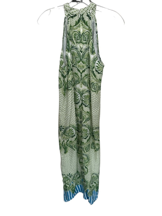 Anna Cate Size XS Green & White Viscose & Cotton Sleeveless Botanical Maxi Dress Green & White / XS