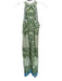 Anna Cate Size XS Green & White Viscose & Cotton Sleeveless Botanical Maxi Dress Green & White / XS
