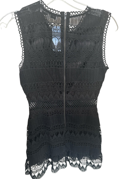 Karina Grimaldi Size XS Black Lace Sleeveless Back Zip Dress Black / XS