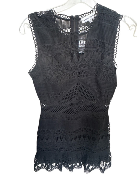 Karina Grimaldi Size XS Black Lace Sleeveless Back Zip Dress Black / XS