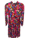 Crosby Size XS Pink & Purple Cotton & Acetate Long Balloon Sleeve Flowers Dress Pink & Purple / XS
