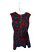 J. Crew Size 0 Red & Blue Cap Sleeve Flowers Back Zip Midi Dress Red & Blue / 0