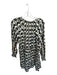 Omika Size S Cream & Black Modal Long Sleeve Flowers Drawstring Waist Dress Cream & Black / S