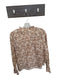Cleobella Size S Brown & Gold Cotton Blend Long Balloon Sleeve Botanical Top Brown & Gold / S