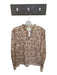 Cleobella Size S Brown & Gold Cotton Blend Long Balloon Sleeve Botanical Top Brown & Gold / S