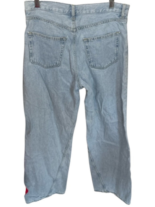 COS Size 26 Light Wash Cotton High Waist Button Fly Wide Leg Jeans Light Wash / 26