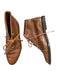 Joan & David Shoe Size est 6 Brown Leather Lace Up bootie Booties Brown / est 6