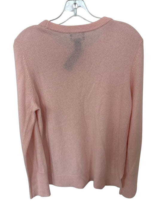 Halogen Size L Baby Pink Cashmere Long Sleeve Crew Neck Knit Sweater Baby Pink / L