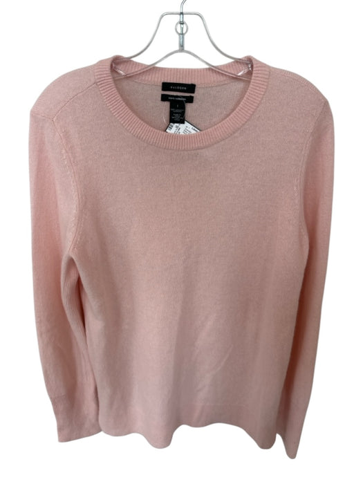 Halogen Size L Baby Pink Cashmere Long Sleeve Crew Neck Knit Sweater Baby Pink / L