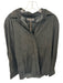 Quince Size S Black Suede Long Sleeve Button Down Jacket Black / S