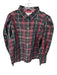 Gretchen Scott Size L Black & Red Silk Long Sleeve Plaid Button Down Top Black & Red / L