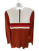 Free People Size XS Orange & cream Cotton Long Sleeve Striped Back Zip Dress Orange & cream / XS