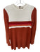 Free People Size XS Orange & cream Cotton Long Sleeve Striped Back Zip Dress Orange & cream / XS