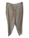 Lafayette 148 Size 4 Oatmeal Wool & Silk High Waist Pleated Trouser Pants Oatmeal / 4