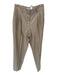 Lafayette 148 Size 4 Oatmeal Wool & Silk High Waist Pleated Trouser Pants Oatmeal / 4
