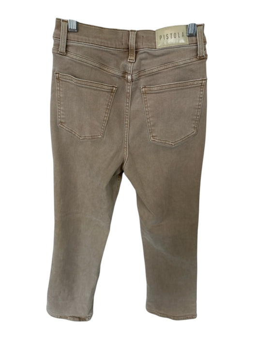 Pistola Size 26 Tan Cotton Blend High Waist Bootcut Cropped Pants Tan / 26