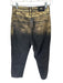 Zara Size 2 Gold & Gray Cotton Blend Coated Metallic High Waist Jeans Gold & Gray / 2