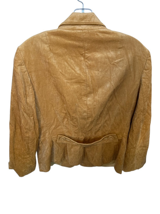 Akris Punto Size 10 Marigold Corduroy Long Sleeve Buttons Front Pockets Jacket Marigold / 10